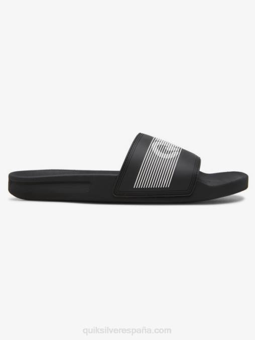 blanco negro sandalias con tira deslizante Rivi Wordmark D6T4D689 hombres Quiksilver