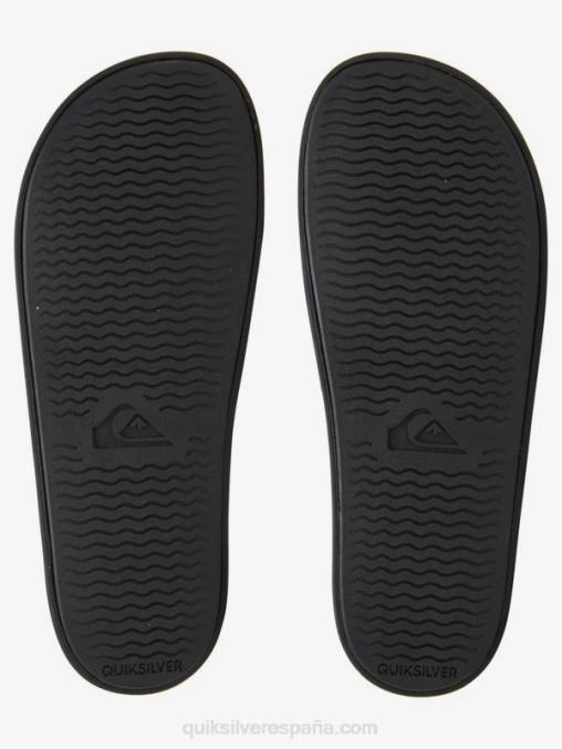 blanco negro sandalias con tira deslizante Rivi Wordmark D6T4D689 hombres Quiksilver