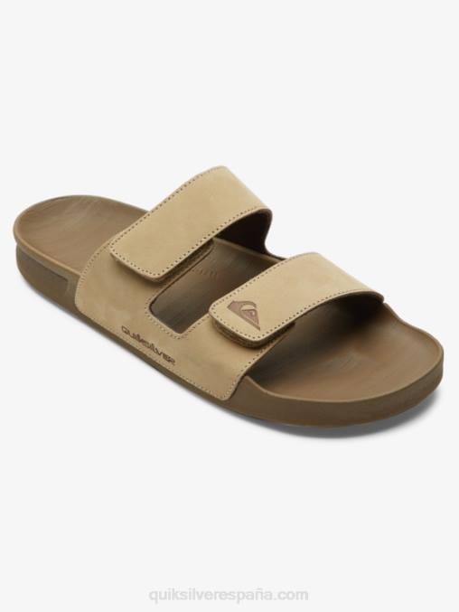 bronceado 1 sandalias rivi de piel con doble ajuste D6T4D1285 hombres Quiksilver