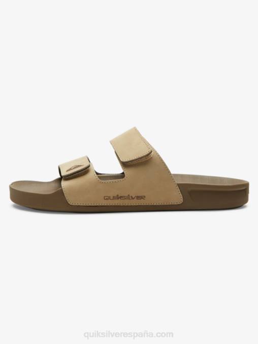 bronceado 1 sandalias rivi de piel con doble ajuste D6T4D1285 hombres Quiksilver