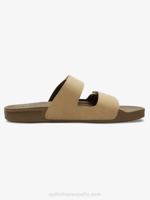 bronceado 1 sandalias rivi de piel con doble ajuste D6T4D1285 hombres Quiksilver