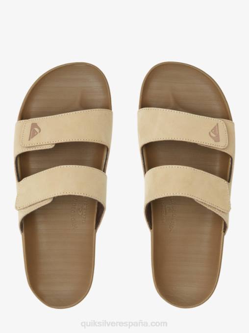 bronceado 1 sandalias rivi de piel con doble ajuste D6T4D1285 hombres Quiksilver