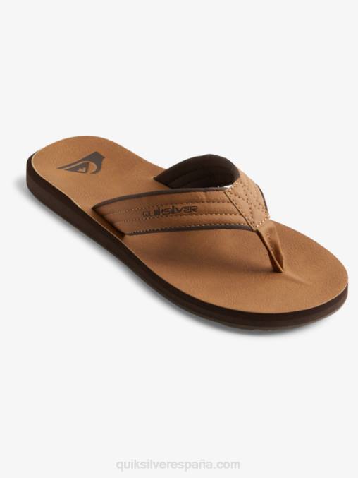 bronceado - patrón_1 sandalias carver de nubuck D6T4D912 hombres Quiksilver