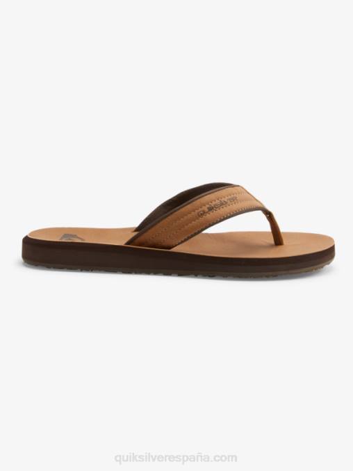 bronceado - patrón_1 sandalias carver de nubuck D6T4D912 hombres Quiksilver