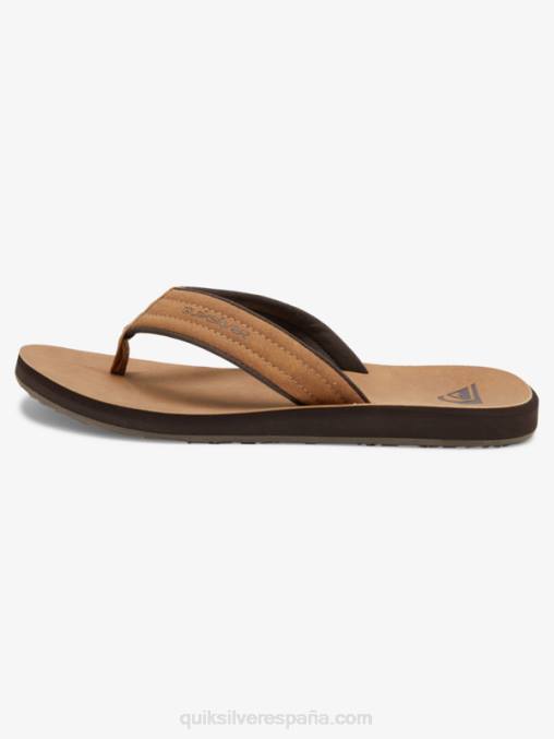 bronceado - patrón_1 sandalias carver de nubuck D6T4D912 hombres Quiksilver