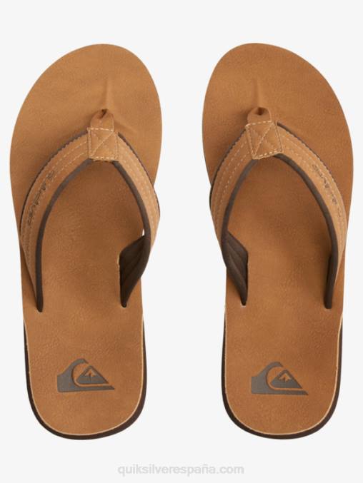 bronceado - patrón_1 sandalias carver de nubuck D6T4D912 hombres Quiksilver