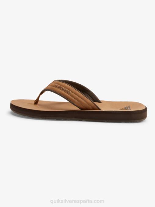 bronceado - patrón_1 sandalias carver de nubuck D6T4D912 hombres Quiksilver