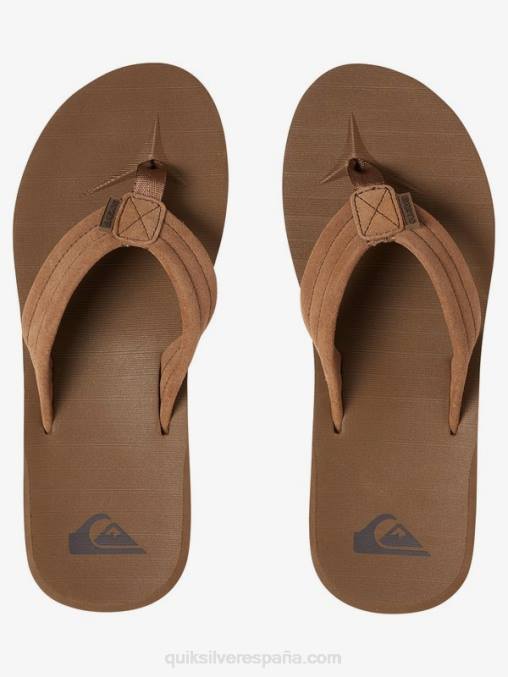 bronceado - sólido sandalias carver de ante D6T4D1633 hombres Quiksilver