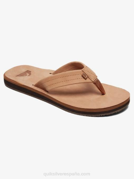 bronceado - sólido sandalias erreka de piel D6T4D1186 hombres Quiksilver