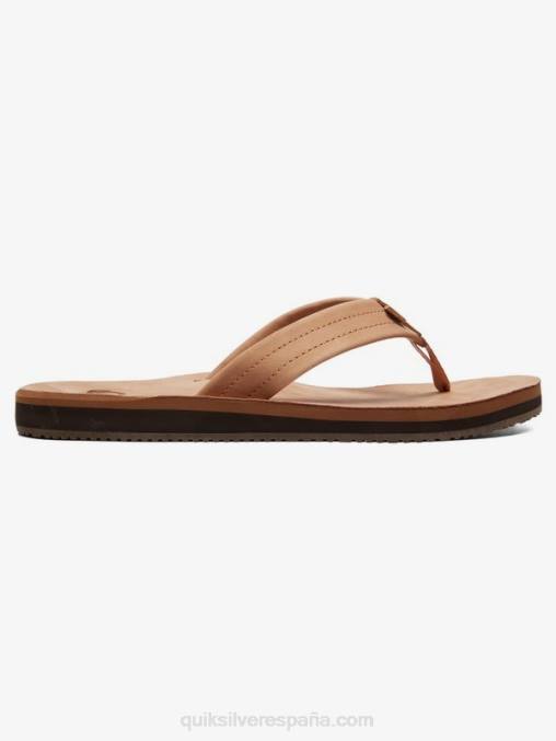 bronceado - sólido sandalias erreka de piel D6T4D1186 hombres Quiksilver