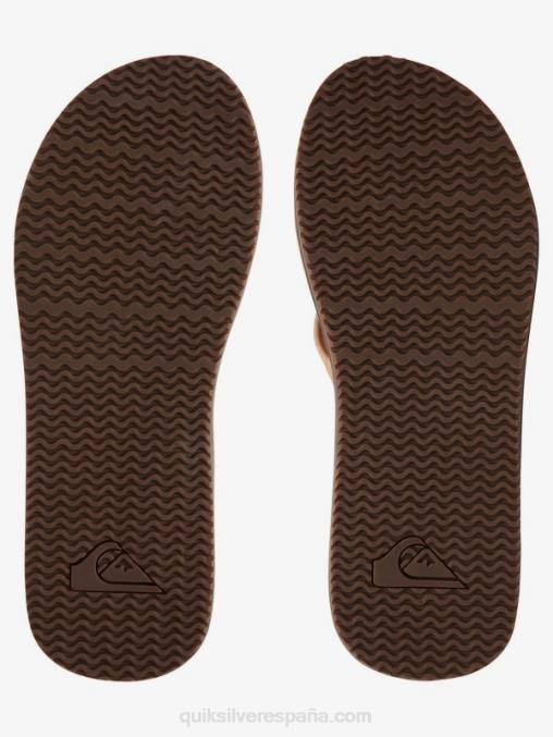 bronceado - sólido sandalias erreka de piel D6T4D1186 hombres Quiksilver