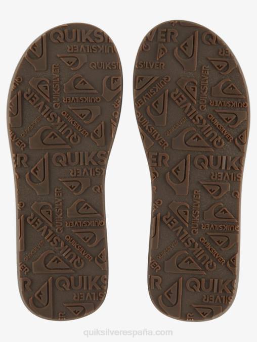 bronceado - sólido sandalias talladas de piel D6T4D1774 hombres Quiksilver