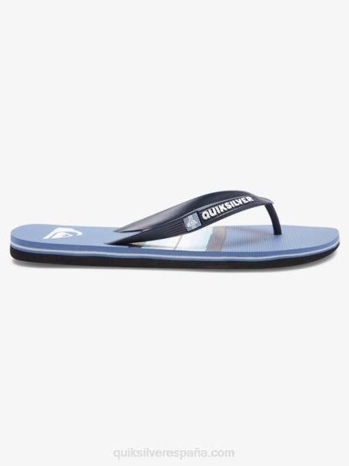 gris 1 chanclas molokai con tinte de resina D6T4D1790 hombres Quiksilver