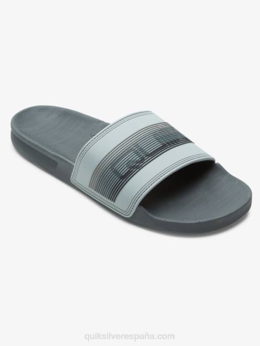 gris 1 sandalias con tira deslizante Rivi Wordmark D6T4D687 hombres Quiksilver