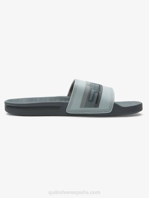 gris 1 sandalias con tira deslizante Rivi Wordmark D6T4D687 hombres Quiksilver