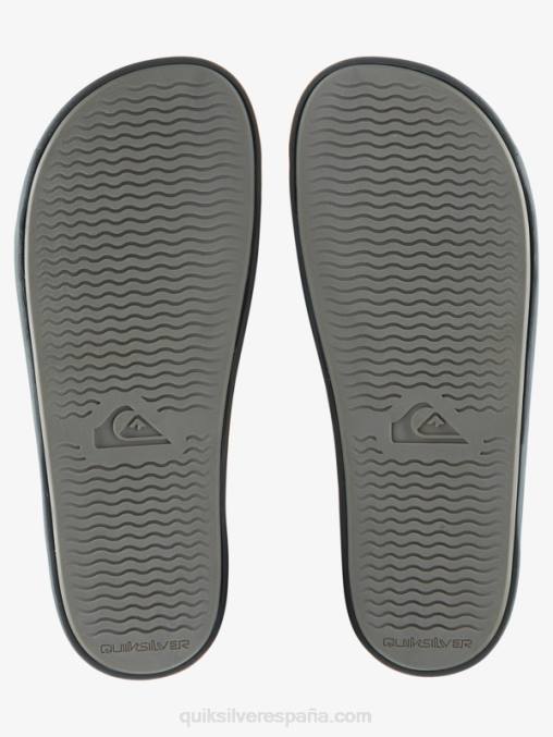 gris 1 sandalias con tira deslizante Rivi Wordmark D6T4D687 hombres Quiksilver