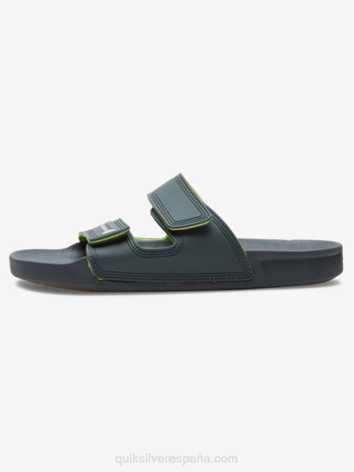 gris/negro/verde sandalias Rivi con doble ajuste D6T4D1078 hombres Quiksilver