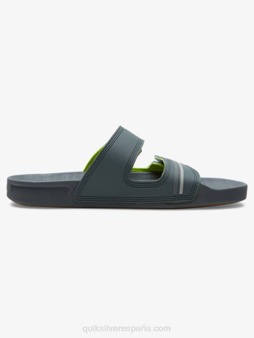 gris/negro/verde sandalias Rivi con doble ajuste D6T4D1078 hombres Quiksilver