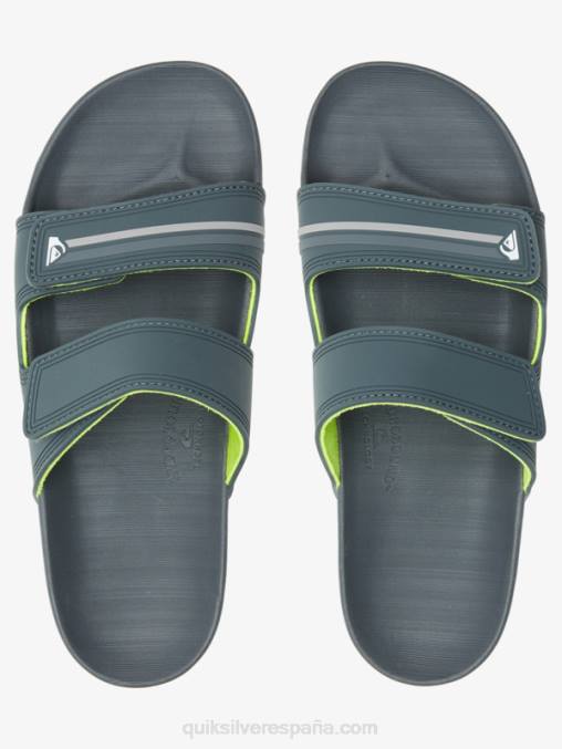 gris/negro/verde sandalias Rivi con doble ajuste D6T4D1078 hombres Quiksilver
