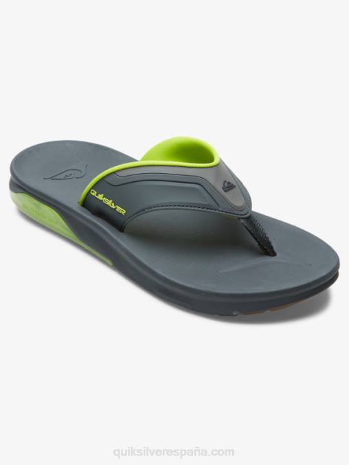 gris/negro/verde sandalias de recuperación matemática D6T4D1083 hombres Quiksilver