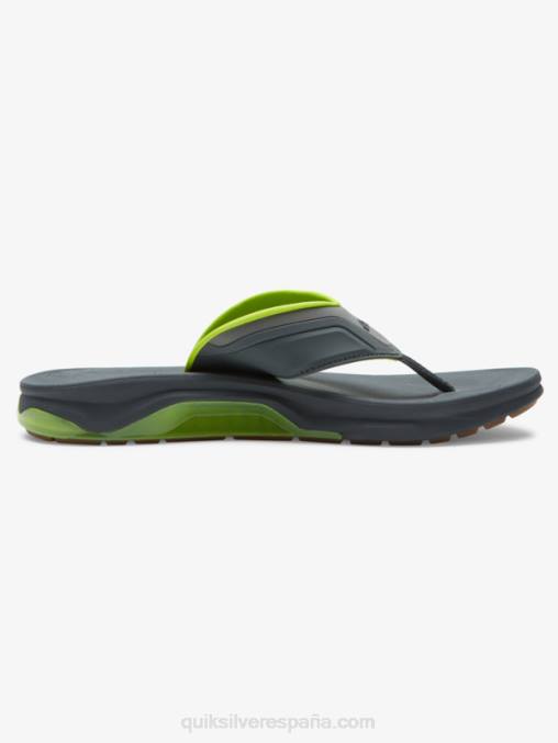 gris/negro/verde sandalias de recuperación matemática D6T4D1083 hombres Quiksilver