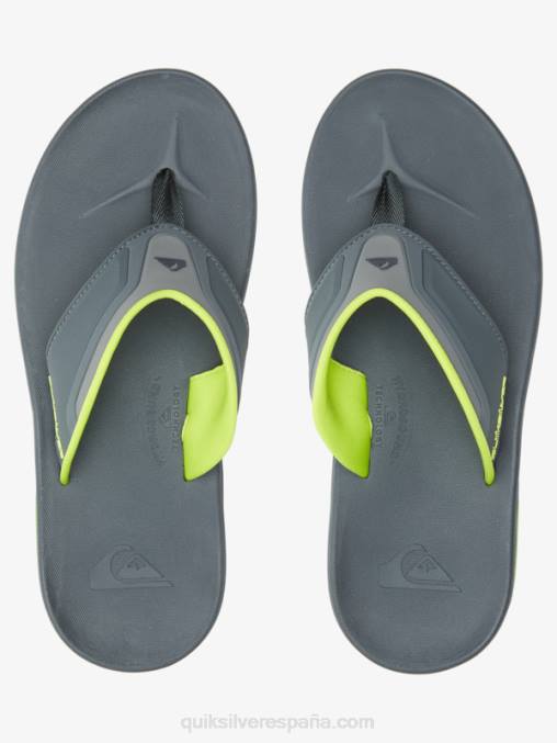 gris/negro/verde sandalias de recuperación matemática D6T4D1083 hombres Quiksilver