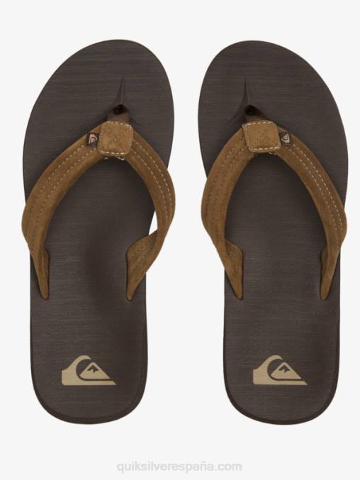 marrón 1 sandalias carver con núcleo de ante D6T4D877 hombres Quiksilver