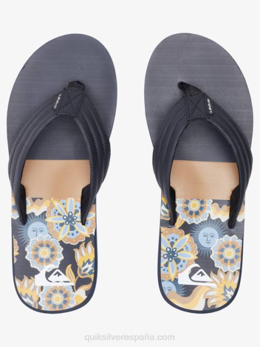 marrón 1 sandalias con estampado Carver D6T4D617 hombres Quiksilver
