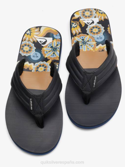 marrón 1 sandalias con estampado Carver D6T4D617 hombres Quiksilver