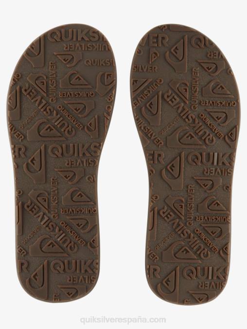 marrón sandalias talladas de piel D6T4D1773 hombres Quiksilver