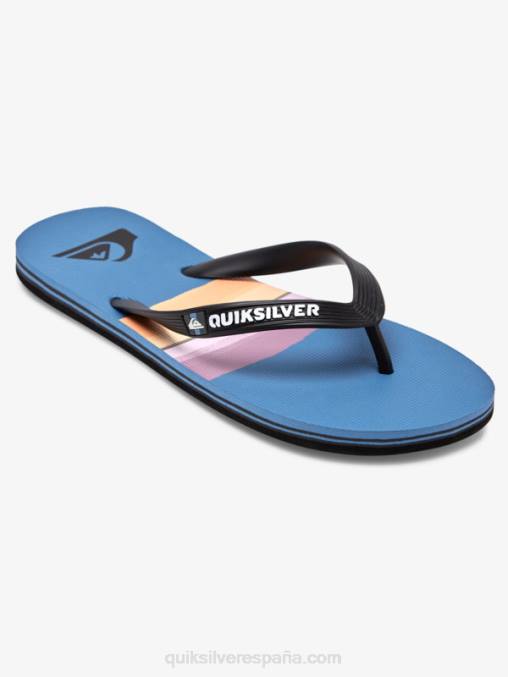 negro/azul/gris chanclas molokai con tinte de resina D6T4D1789 hombres Quiksilver