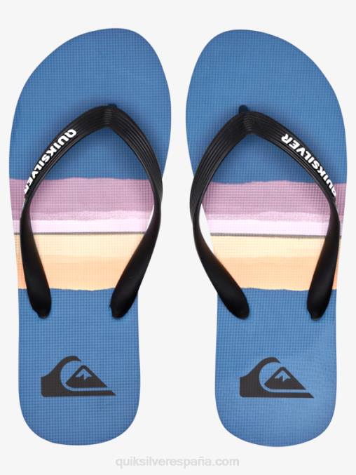 negro/azul/gris chanclas molokai con tinte de resina D6T4D1789 hombres Quiksilver