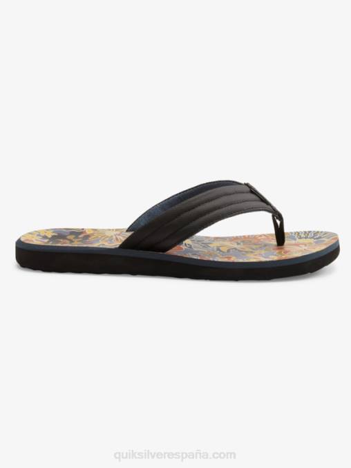 negro/azul/gris sandalias con estampado Carver D6T4D615 hombres Quiksilver