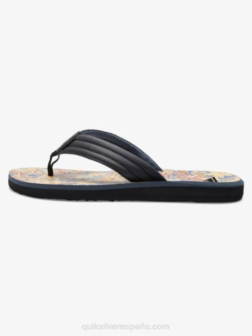 negro/azul/gris sandalias con estampado Carver D6T4D615 hombres Quiksilver