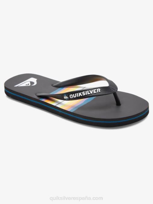 negro chanclas molokai con tinte de resina D6T4D1791 hombres Quiksilver