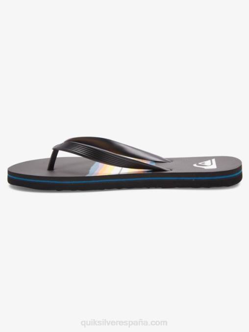 negro chanclas molokai con tinte de resina D6T4D1791 hombres Quiksilver