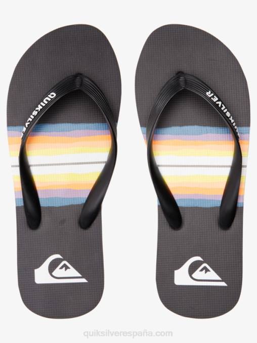 negro chanclas molokai con tinte de resina D6T4D1791 hombres Quiksilver