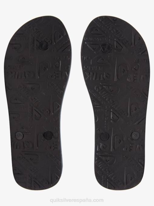 negro chanclas molokai con tinte de resina D6T4D1791 hombres Quiksilver