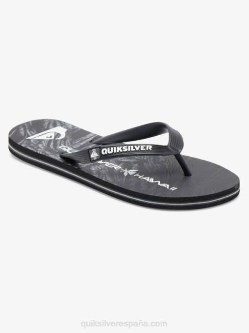 negro chanclas molokai de cosecha propia D6T4D1860 hombres Quiksilver