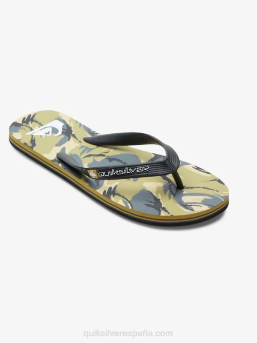 negro/gris/marron chanclas molokai art D6T4D522 hombres Quiksilver