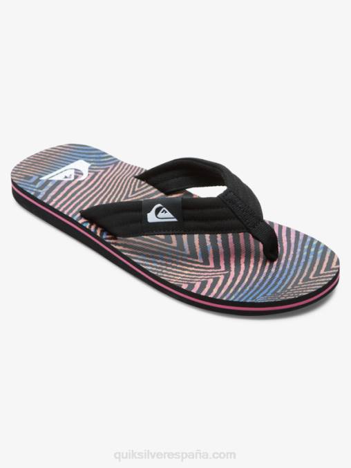 negro/naranja/gris sandalias molokai layback D6T4D502 hombres Quiksilver