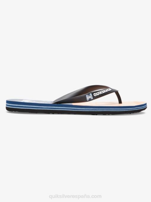 negro/naranja/verde chanclas molokai cinco o D6T4D1857 hombres Quiksilver