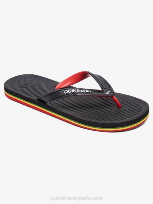 negro/rojo/verde chanclas haleiwa D6T4D1649 hombres Quiksilver