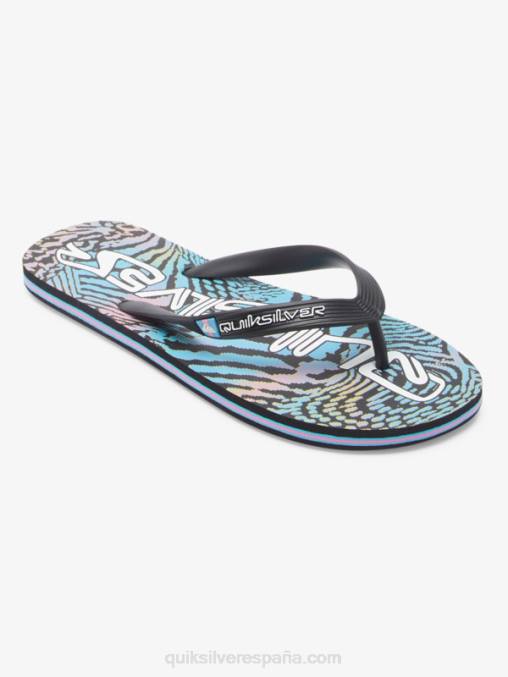 negro/rosa/azul chanclas molokai art D6T4D514 hombres Quiksilver