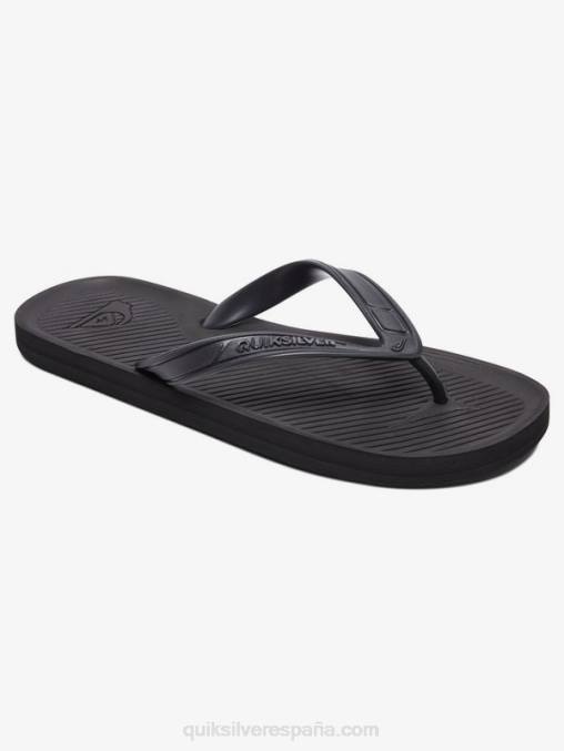 negro sólido chanclas haleiwa D6T4D1650 hombres Quiksilver