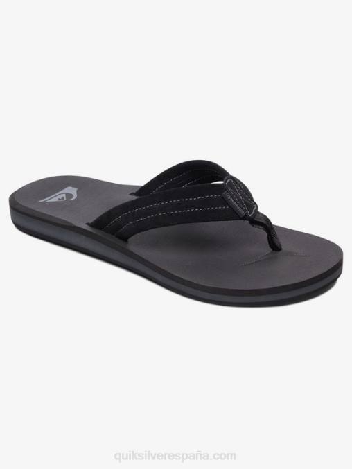negro sólido sandalias carver de ante D6T4D1632 hombres Quiksilver