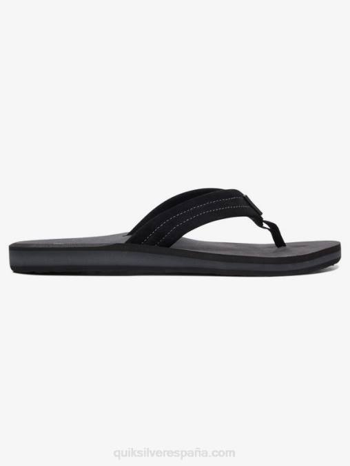 negro sólido sandalias carver de ante D6T4D1632 hombres Quiksilver