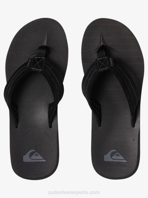 negro sólido sandalias carver de ante D6T4D1632 hombres Quiksilver