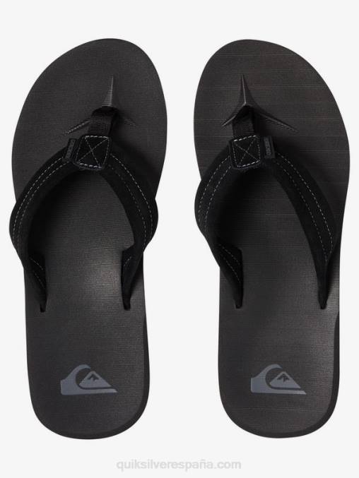 negro sólido sandalias carver de ante D6T4D1632 hombres Quiksilver