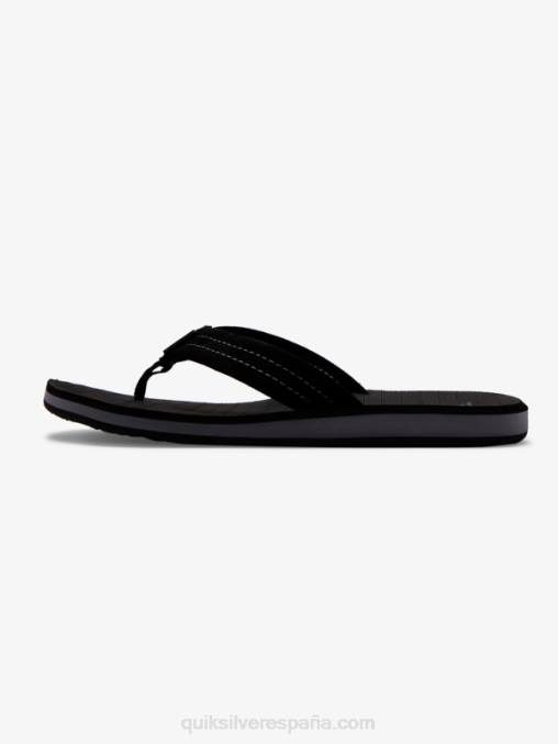negro sólido sandalias carver de ante D6T4D1632 hombres Quiksilver